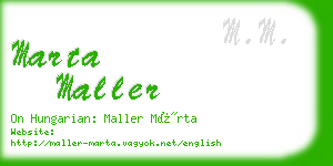 marta maller business card